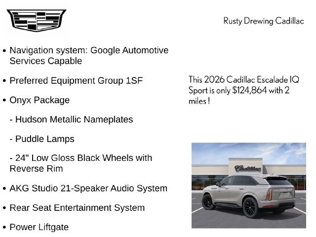New 2026 CADILLAC ESCALADE IQ Sport SUV