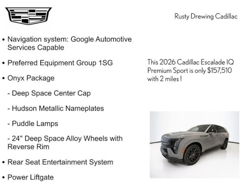 New 2026 CADILLAC ESCALADE IQ Premium Sport SUV