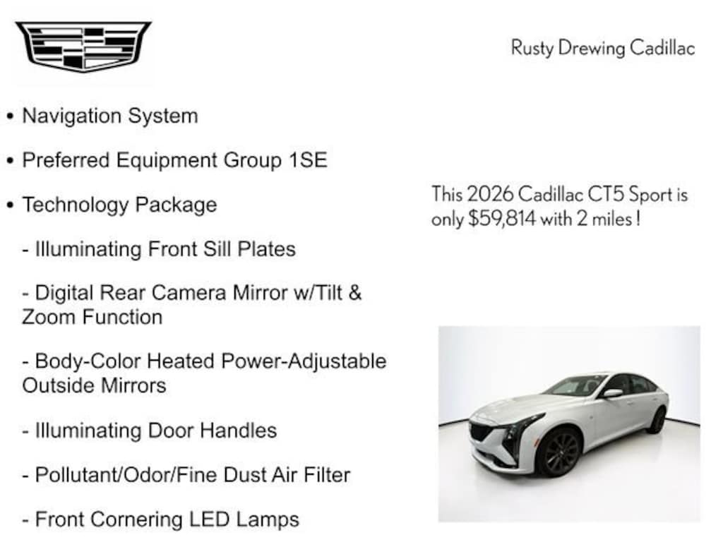 New 2026 CADILLAC CT5 Sport Sedan