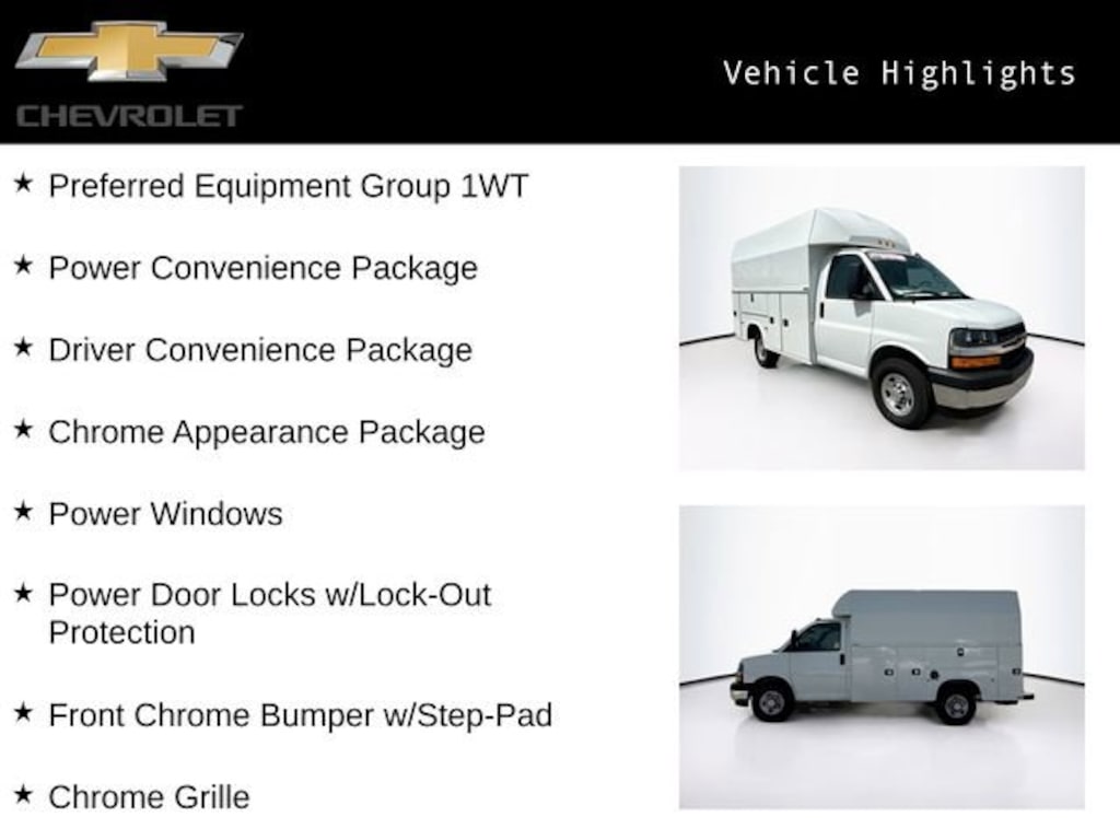 New 2024 Chevrolet Express Cutaway 3500 w/ Knapheide Conversion Cutaway Van