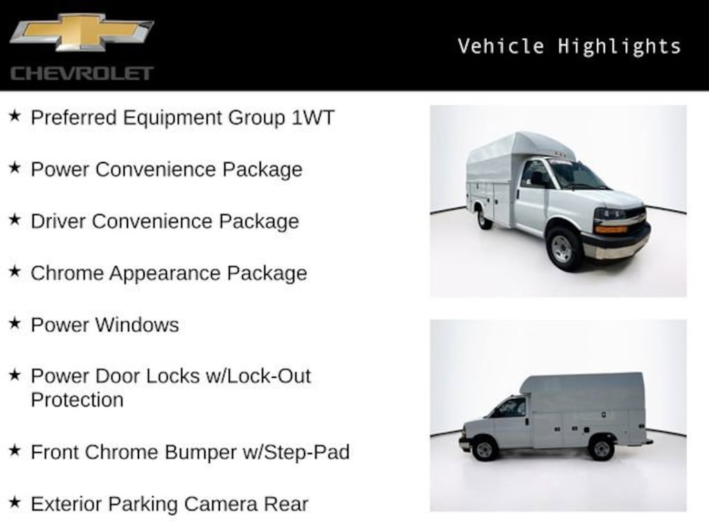 New 2024 Chevrolet Express Cutaway 3500 1WT w/Knapheide Conversion Cutaway Van
