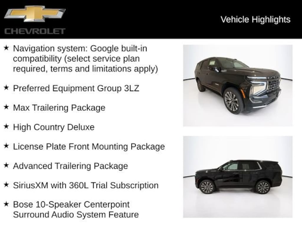 New 2026 Chevrolet Tahoe High Country SUV
