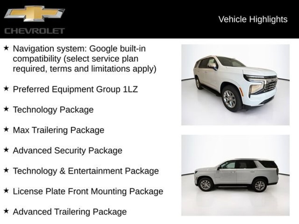 New 2026 Chevrolet Tahoe Premier SUV