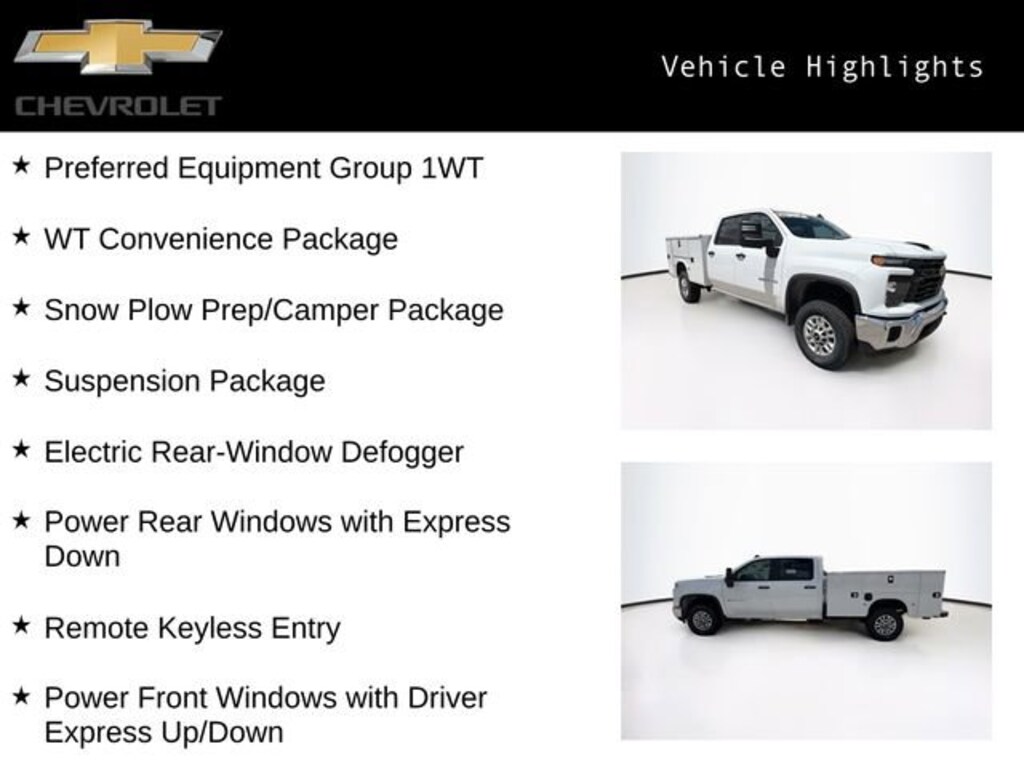 New 2026 Chevrolet Silverado 2500 HD WT with Knapheide Bed Conversion Truck