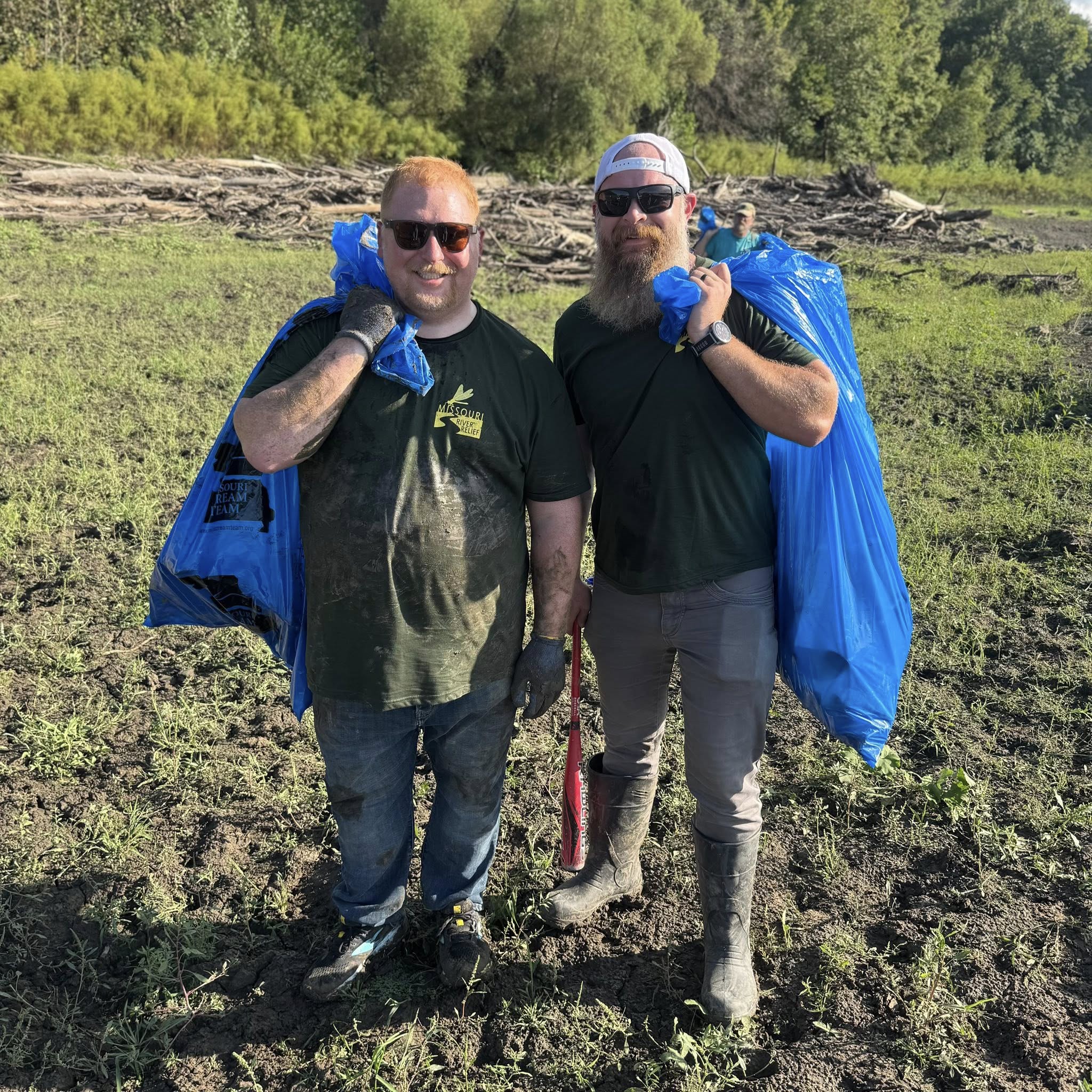 Rusty Drewing Toyota team at a Missouri River Relief cleanup — Jefferson City, MO