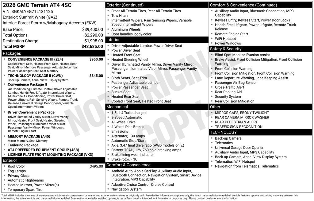 Used 2026 GMC Terrain AT4 SUV
