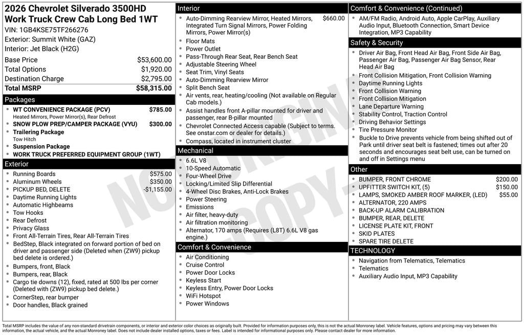 2026 Chevrolet Silverado 3500 HD Work Truck - Photo 16