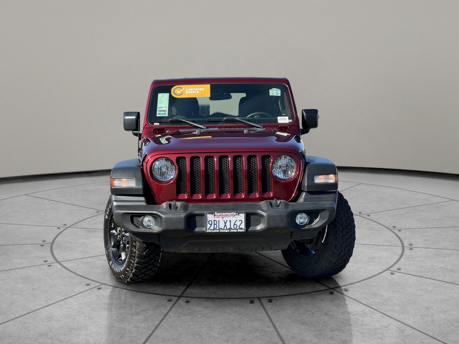 Certified 2021 Jeep Wrangler Unlimited Sport with VIN 1C4HJXDN2MW726573 for sale in Sacramento, CA