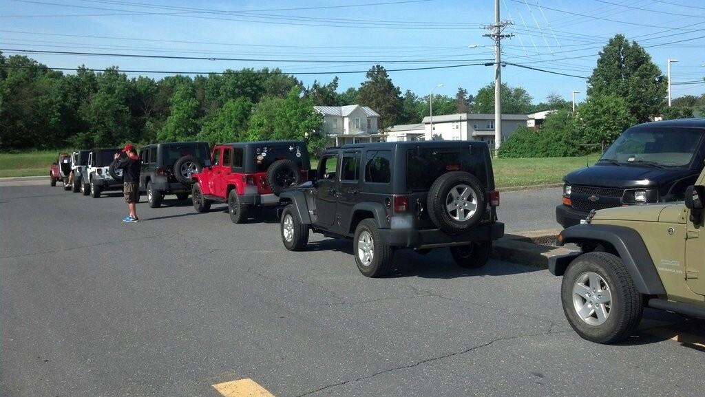Jeeps lined up