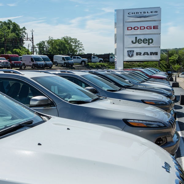 Cars parked in a row image