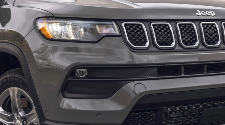 2026 Jeep Compass Front Grille, showing Jeep's emblem