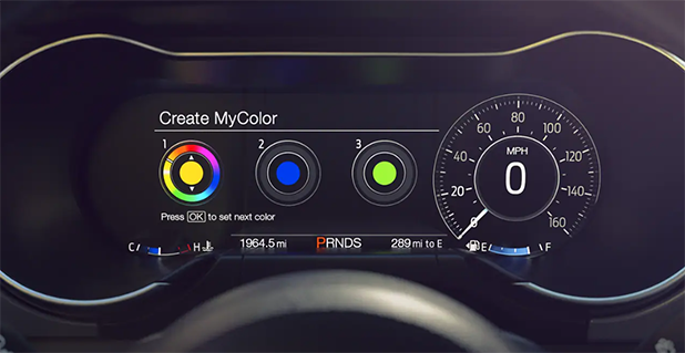2022 Mustang custom color gauges