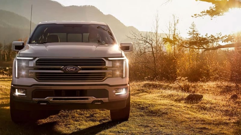 2024 Ford F-150 parked near the woods in sunshine