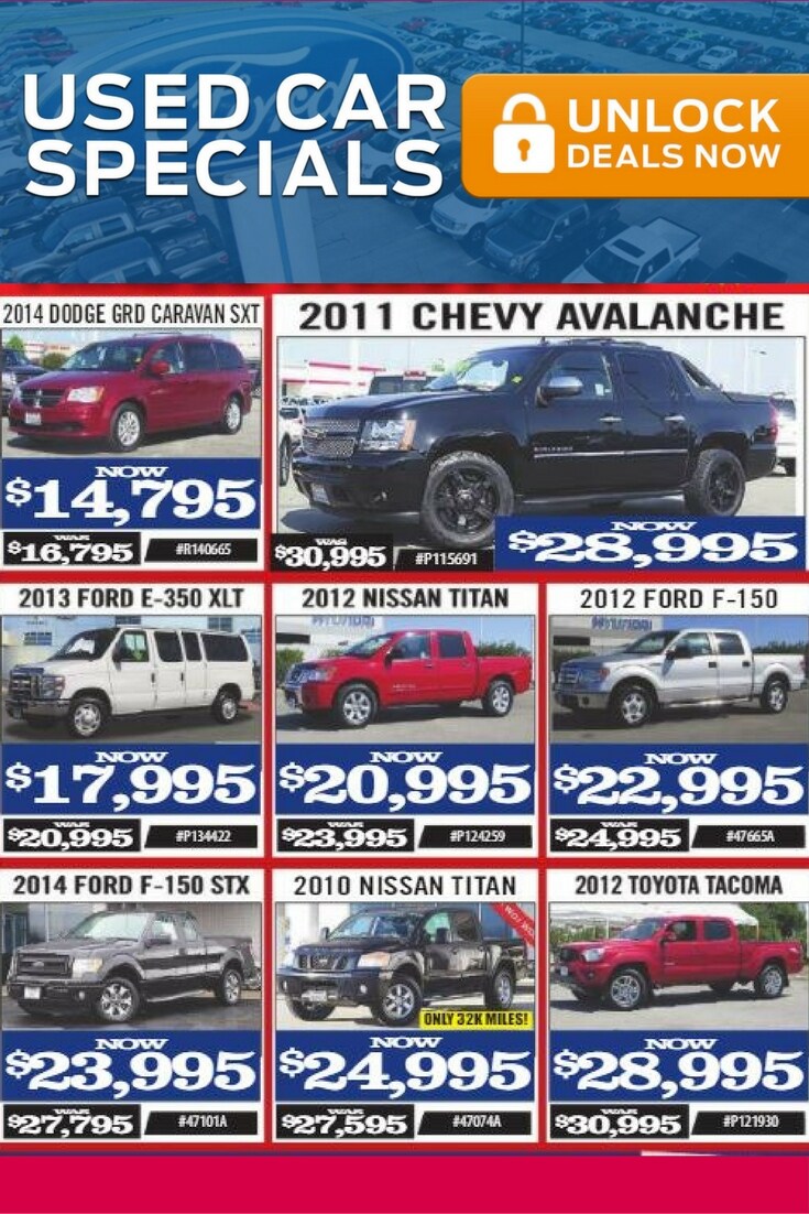 Used Car Specials Salinas Valley Ford