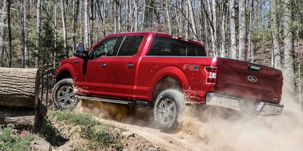 Red 2019 Ford F-150 XLT On Ranch