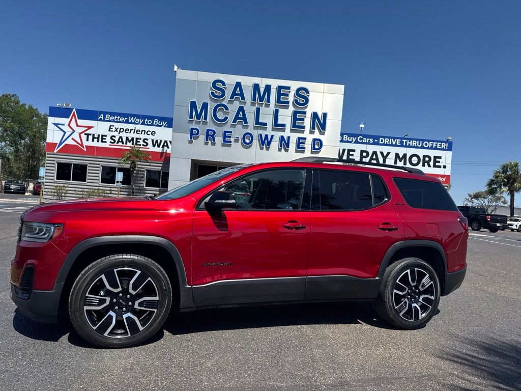 Used 2021 GMC Acadia SLE with VIN 1GKKNKLSXMZ210744 for sale in McAllen, TX