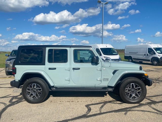 Used 2024 Jeep Wrangler 4-Door Sahara with VIN 1C4PJXEN9RW122729 for sale in Pulaski, WI