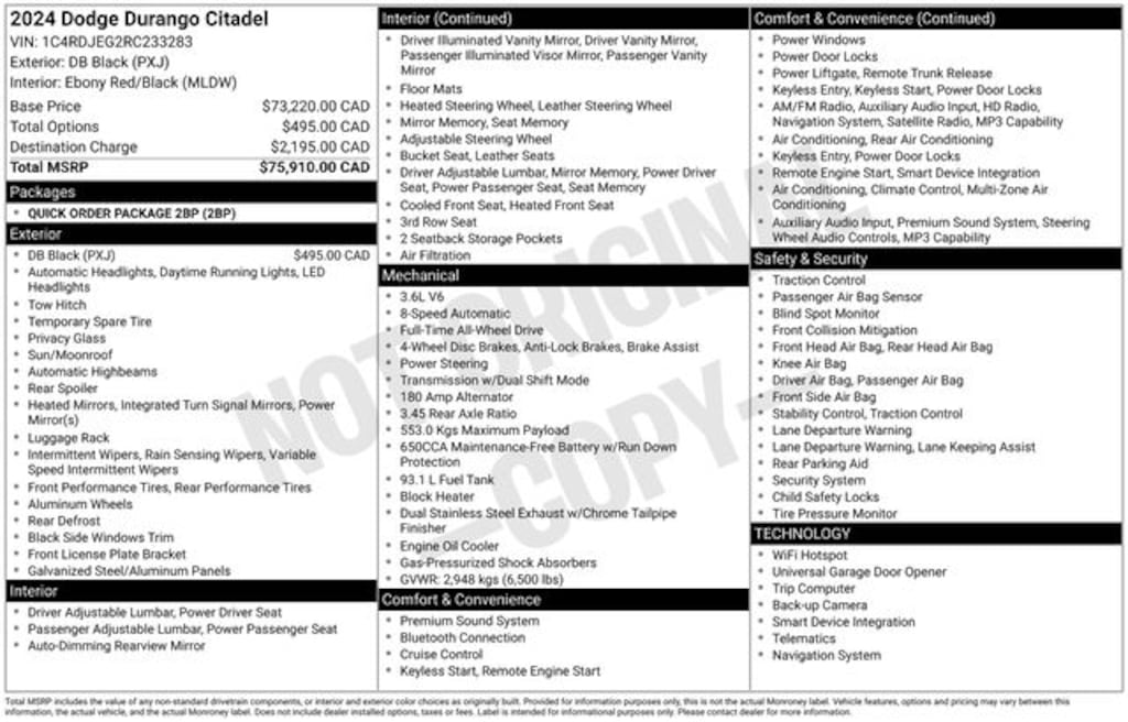 Used 2024 Dodge Durango Citadel SUV