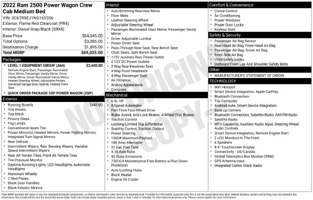 Certified 2022 Ram 2500 Power Wagon Crew Cab