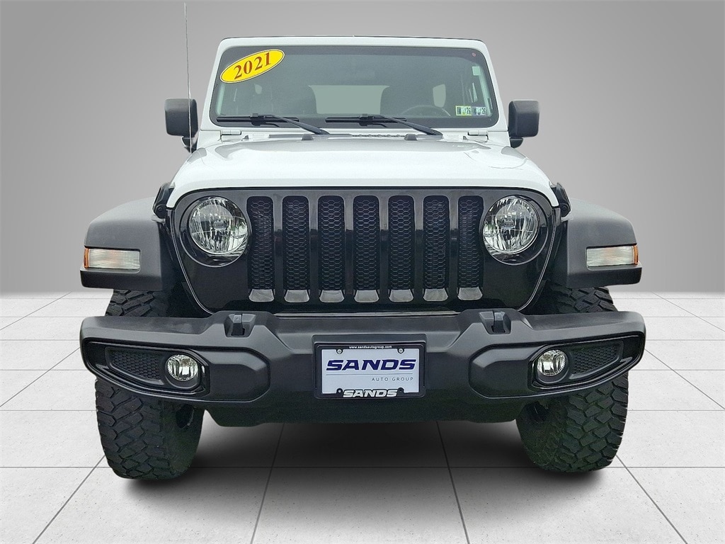 Used 2021 Jeep Wrangler Unlimited Willys Sport with VIN 1C4HJXDG0MW619541 for sale in Quakertown, PA