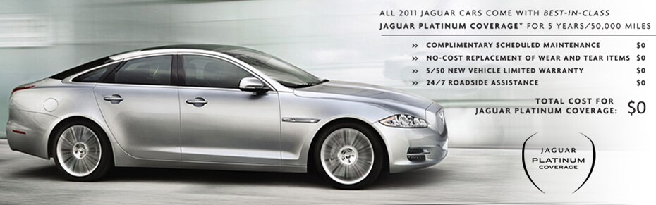 JAGUAR PLATINUM COVERAGE ON ALL 2011 JAGUAR CARS