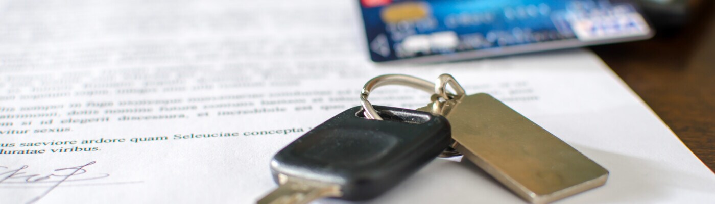Car keys and finance paperwork