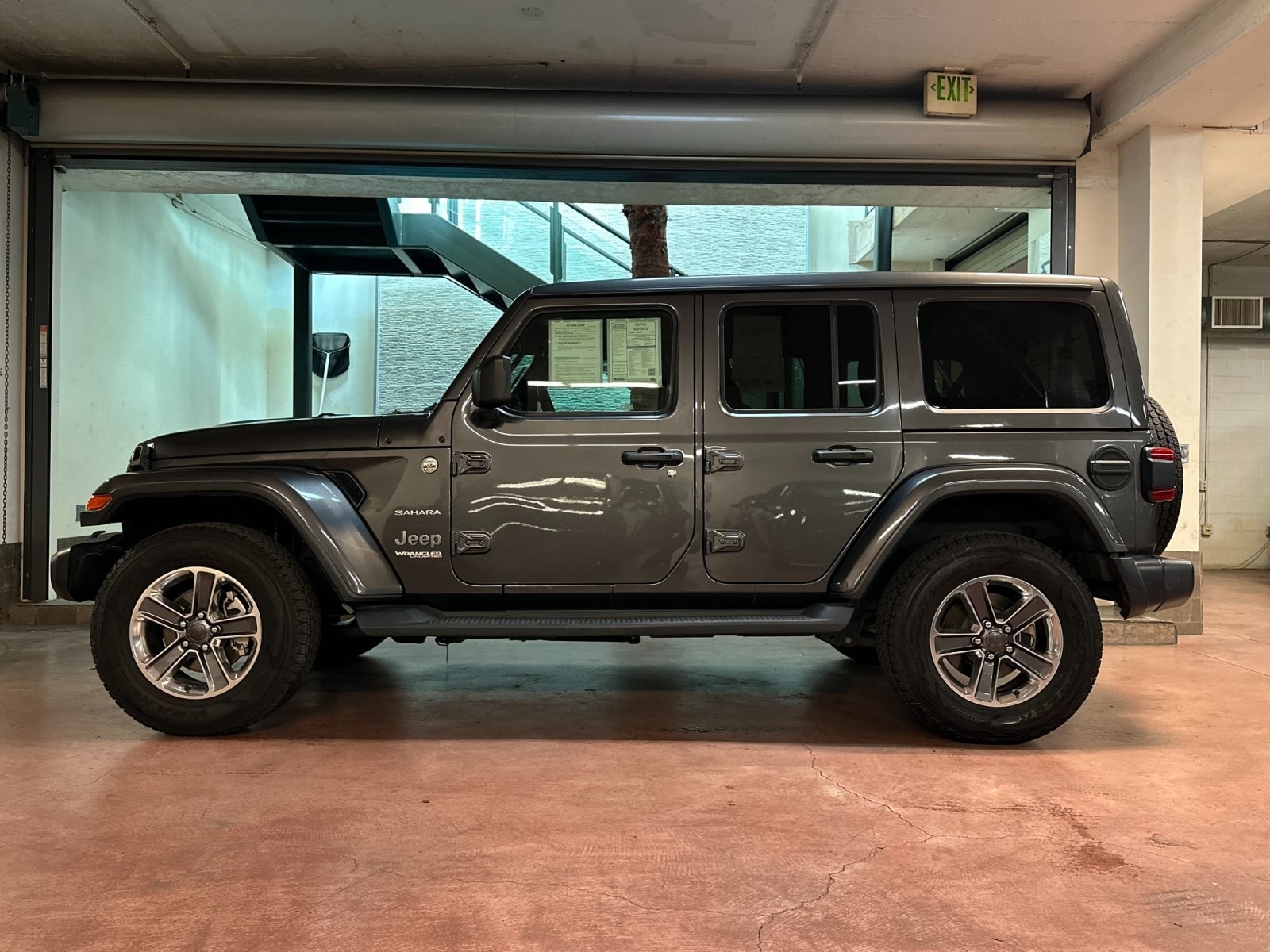 Certified 2021 Jeep Wrangler Unlimited Sahara with VIN 1C4HJXEN7MW593095 for sale in Santa Monica, CA