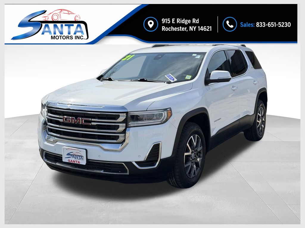 Summit White 2021 GMC Acadia SUV / Crossover Four-Wheel Drive 9-Speed Automatic