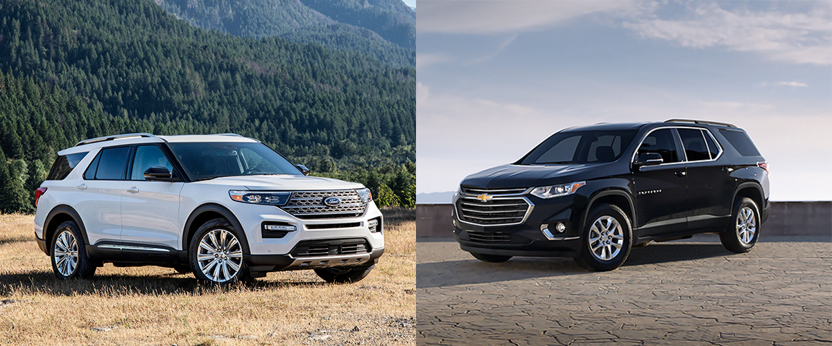 2020 Ford Explorer vs. Chevrolet Traverse Saratoga Ford