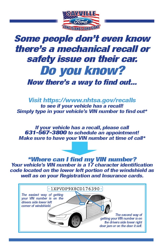 Recalls Sayville Ford