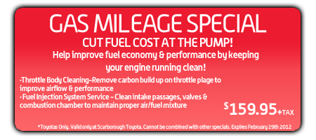 Gas Mileage Special from $159.95
