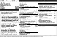 2025 Chevrolet Express Cargo 2500 WT Van