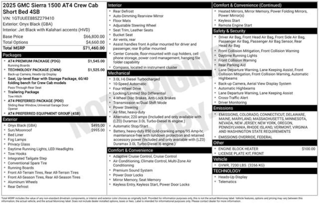 New 2025 GMC Sierra 1500 AT4 Truck