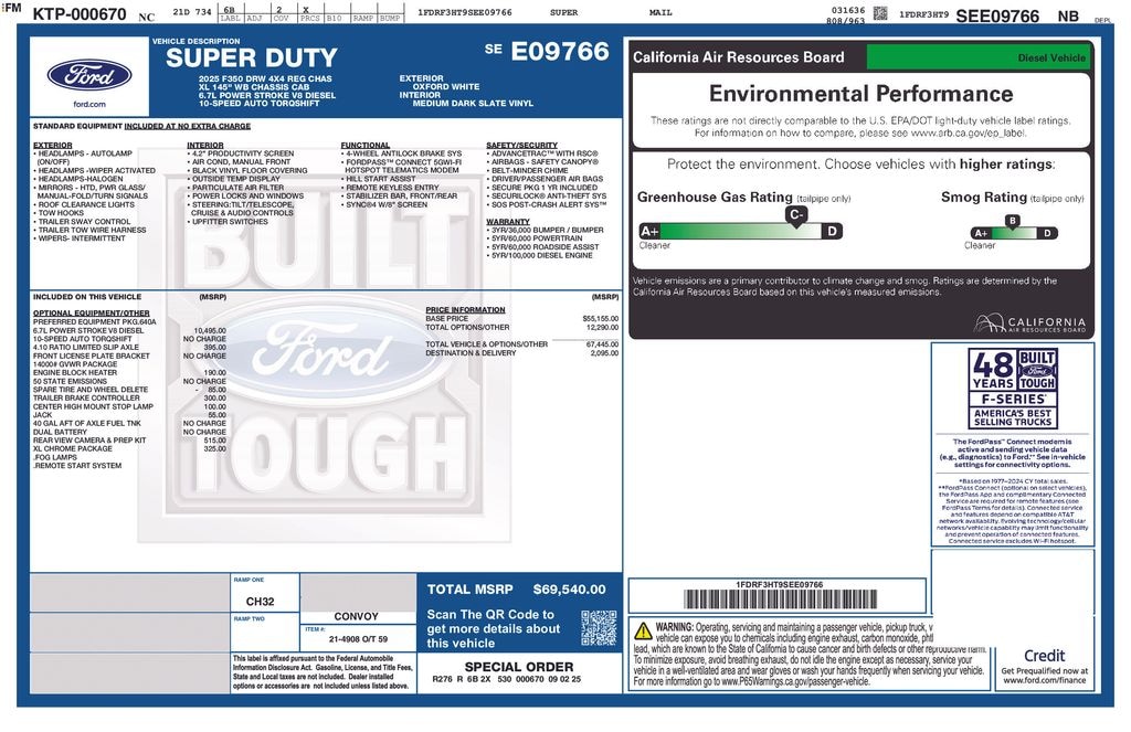New 2025 Ford F-350 Chassis XL Chassis