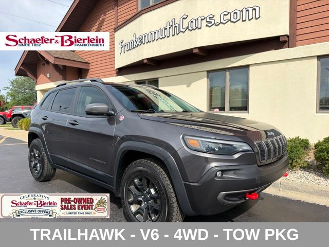 Used 2019 Jeep Cherokee Trailhawk with VIN 1C4PJMBX0KD418650 for sale in Frankenmuth, MI