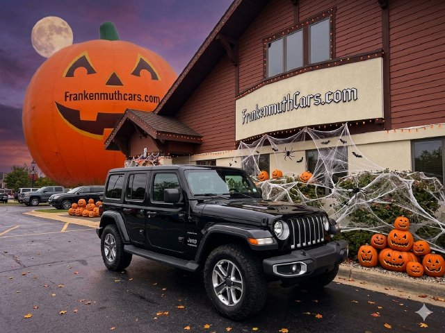 Used 2020 Jeep Wrangler Unlimited Sahara with VIN 1C4HJXEG0LW244098 for sale in Frankenmuth, MI