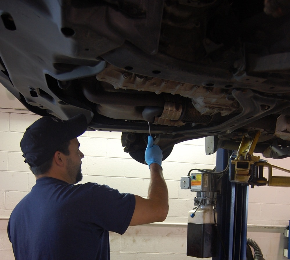 service center employee working