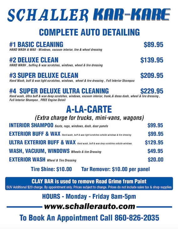 Car Detailing Supply List