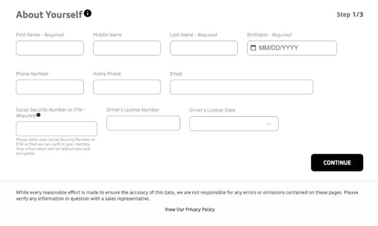 Audi Hoffman Estates - Buy Online - Credit Application