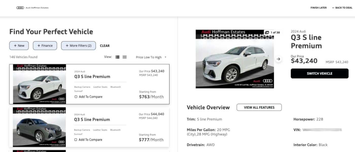 Audi Hoffman Estates - Buy Online - Vehicle Selection
