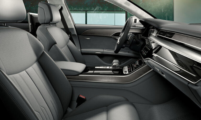 2021 Audi A8 interior front side angle