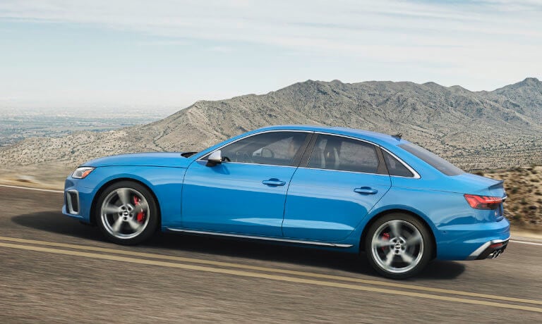 2022 Audi S4 exterior driving on desert road