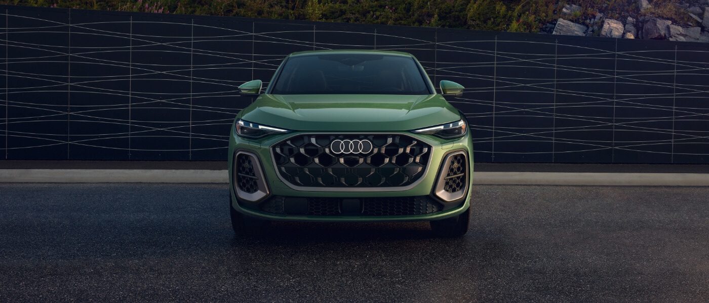 2025 Audi Q5 Sportback Exterior Parked Head On By Wall