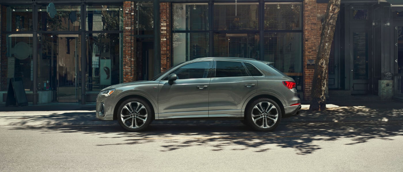 2025 Audi Q3 Exterior Parked Outside Downtown Shops