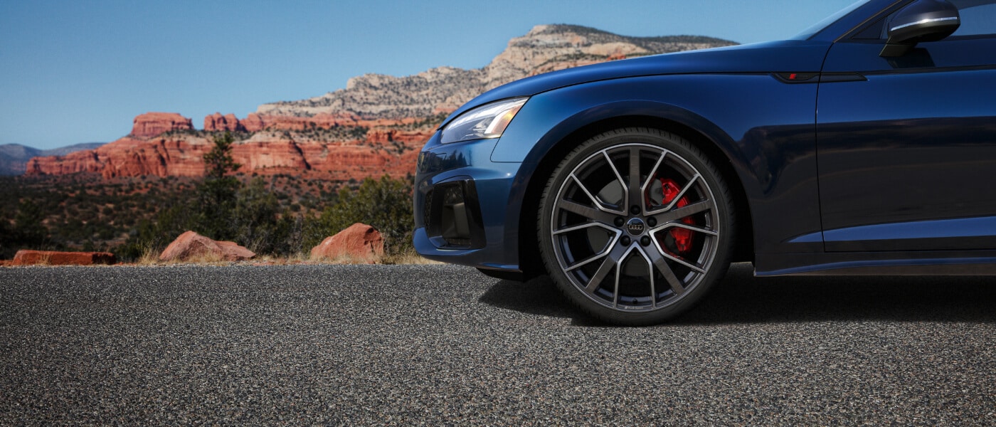 2025 Audi A5 Sportback Exterior Front Wheel In Desert