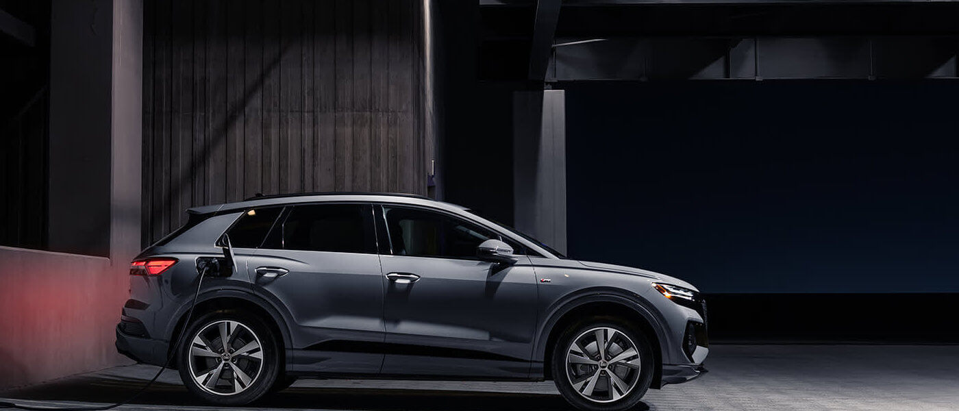 2025 Audi Q4 etron Exterior Charging In Parking Garage