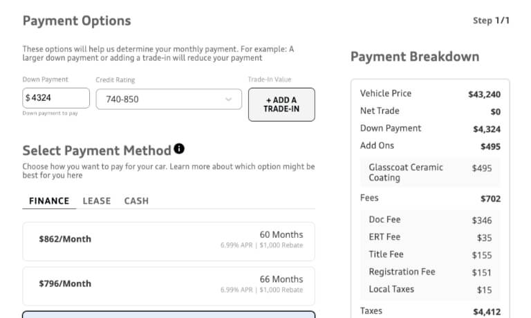 Audi Hoffman Estates - Buy Online - Payment Options