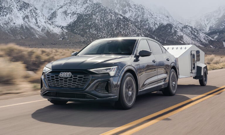 2024 Audi Q8 e-tron exterior towing camper