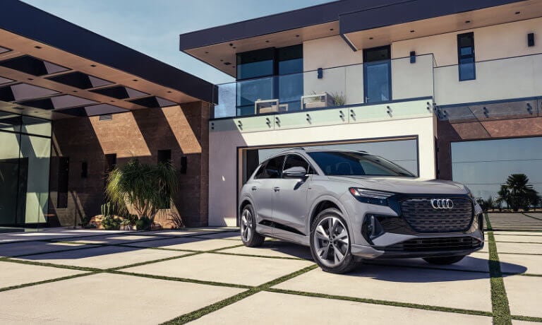 2023 Audi Q4 e-tron exterior in driveway