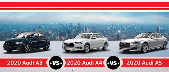 Audi A3 vs. A4 vs. A5 near Schaumburg, IL (2020, 2019, 2018)